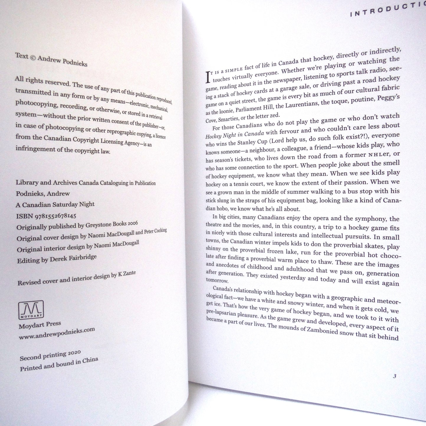 A CANADIAN SATURDAY NIGHT: Hockey and the Culture of a Country, by Andrew Podnieks (2020 1st Ed.)