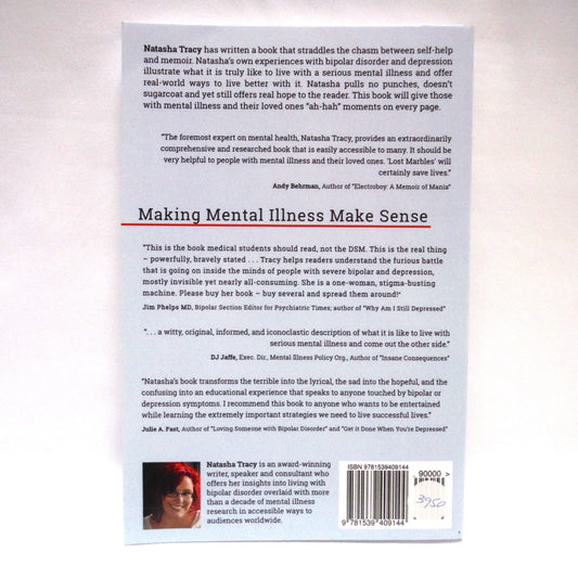 LOST MARBLES, Insights into My Life with Depression & Bipolar, by Natasha Tracy (1st Ed. SIGNED)