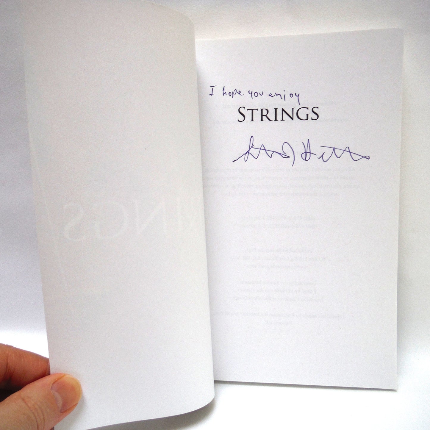 STRINGS, A Novel by Steven Hunter (1st Ed. SIGNED)