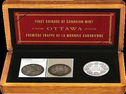 100th Anniversary (1908-2008) of The Royal Canadian Mint / Monnaie Royale Canadienne: SILVER COIN & STAMP SET