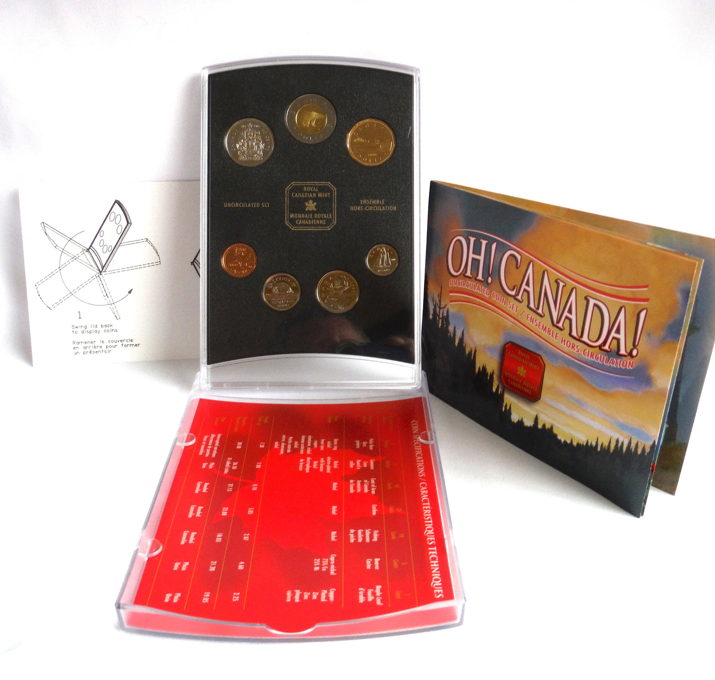 2000 OH! CANADA! Uncirculated RCM 7-Coin Set, in MINT-SEALED Plastic Display Case