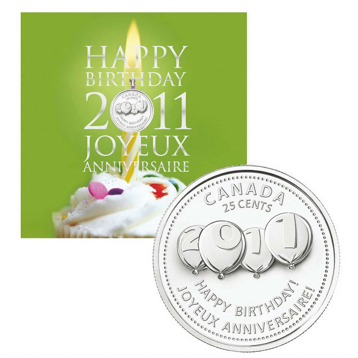 2011 Royal Canadian Mint 7-Coin Gift Set: HAPPY BIRTHDAY! JOYEUX ANNIVERSAIRE!