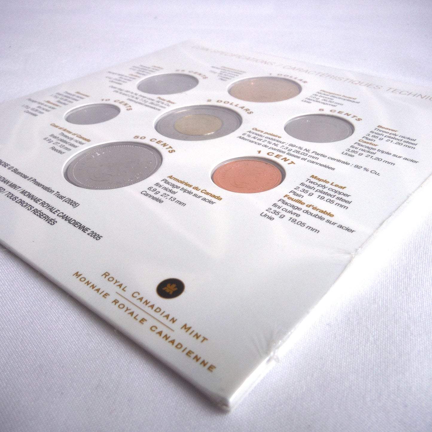 2005 WEDDING 7-Coin GIFT SET by The Royal Canadian Mint: 'From This Day Forward'