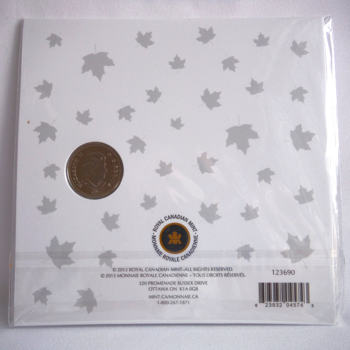 2013 Everyday Canada Special .50 Cent Canadian Coin and The Maple Leaf Tartan Swatch Set