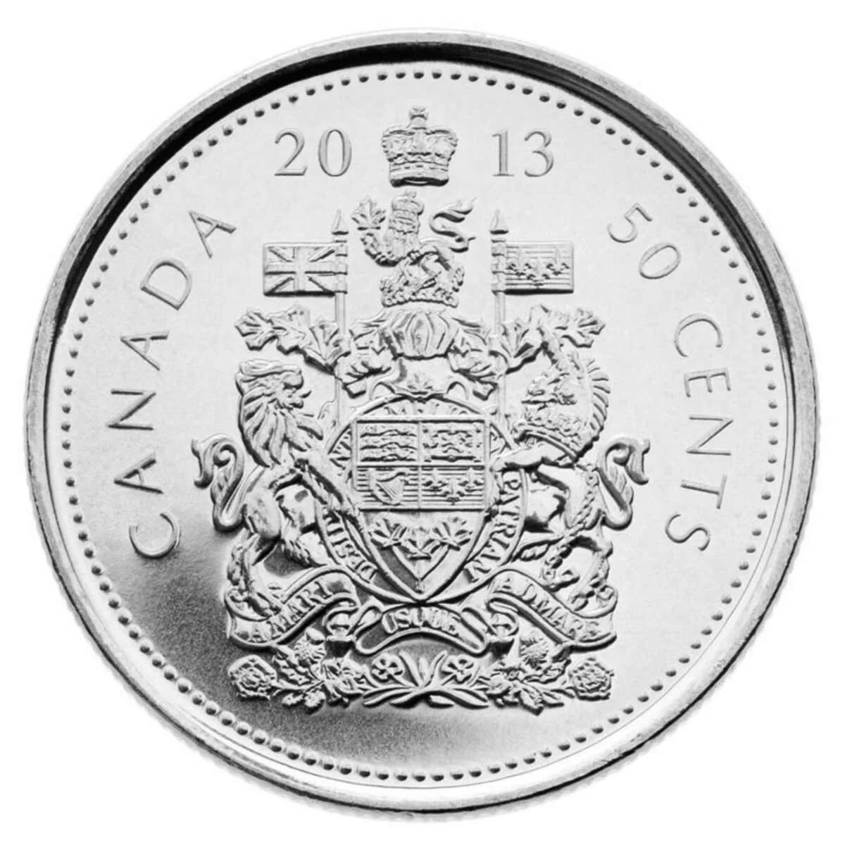 2013 Everyday Canada Special .50 Cent Canadian Coin and The Maple Leaf Tartan Swatch Set