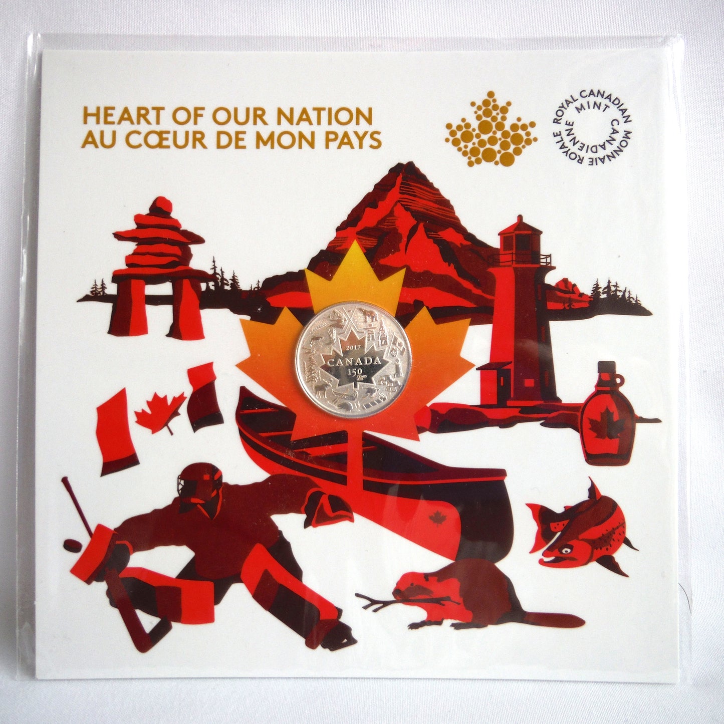 2017 $3 Pure Silver Canadian Coin: 'HEART OF OUR NATION-AU COEUR DE MON PAYS'