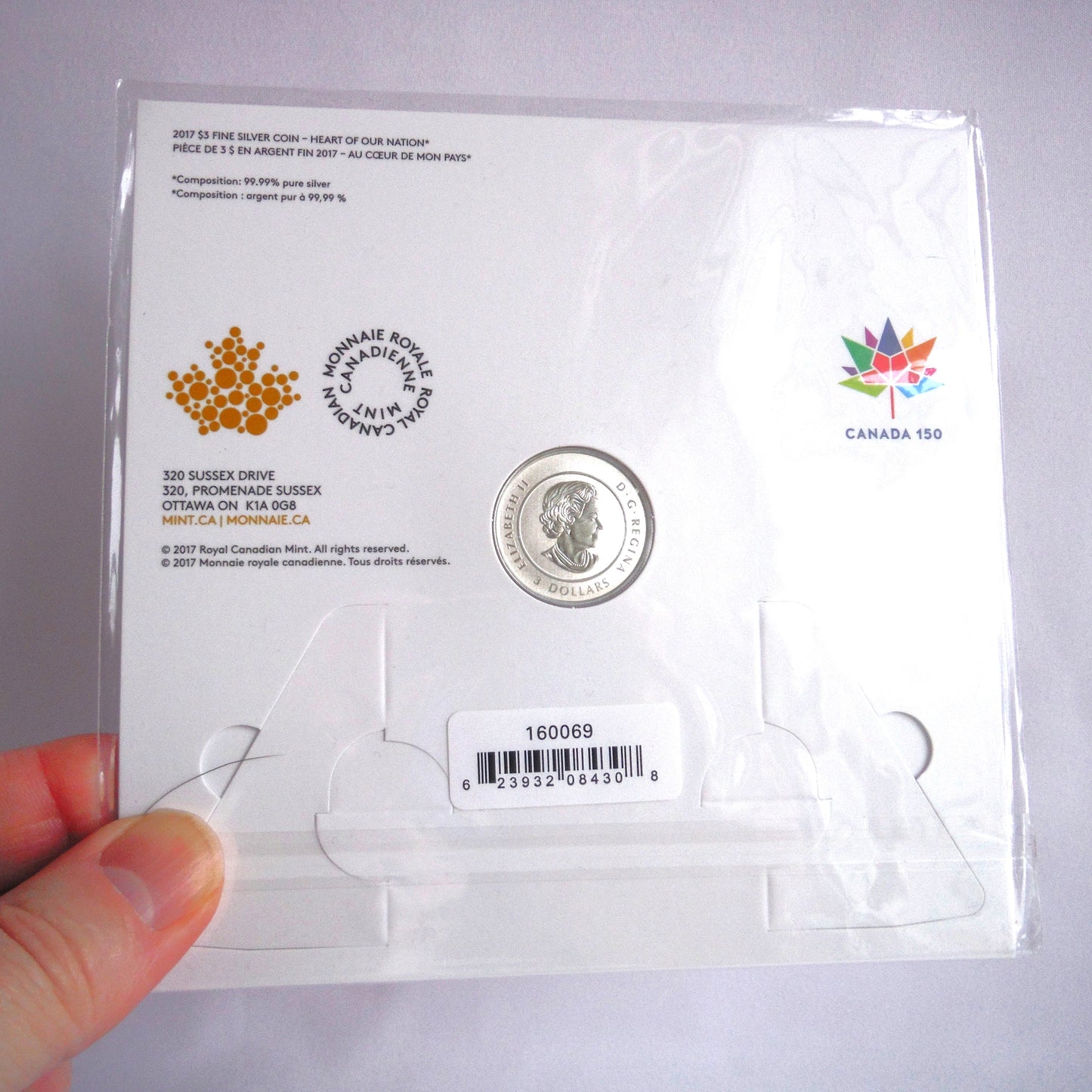2017 $3 Pure Silver Canadian Coin: 'THE SPIRIT OF CANADA-L'ESPRIT CANADIEN'