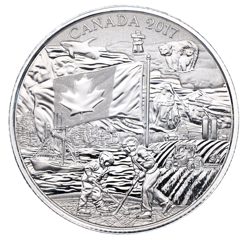 2017 $3 Pure Silver Canadian Coin: 'THE SPIRIT OF CANADA-L'ESPRIT CANADIEN'