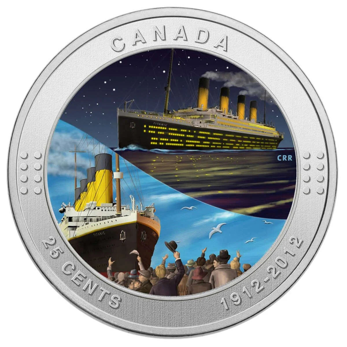 2013 TITANIC COLLECTOR'S SET, by Canada Post and The Royal Canadian Mint: Coloured Coin, Silver Coin, Stamps, and much more in a Leather Binder BRAND NEW CONDITION!