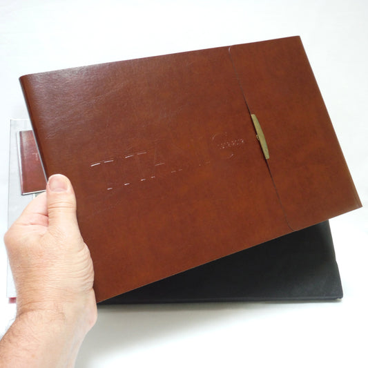 2013 TITANIC COLLECTOR'S SET, by Canada Post and The Royal Canadian Mint: Coloured Coin, Silver Coin, Stamps, and much more in a Leather Binder BRAND NEW CONDITION!