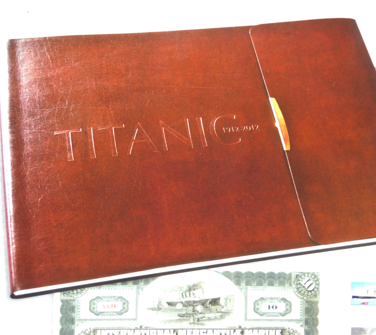 2013 TITANIC COLLECTOR'S SET, by Canada Post and The Royal Canadian Mint: Coloured Coin, Silver Coin, Stamps, and much more in a Leather Binder BRAND NEW CONDITION!