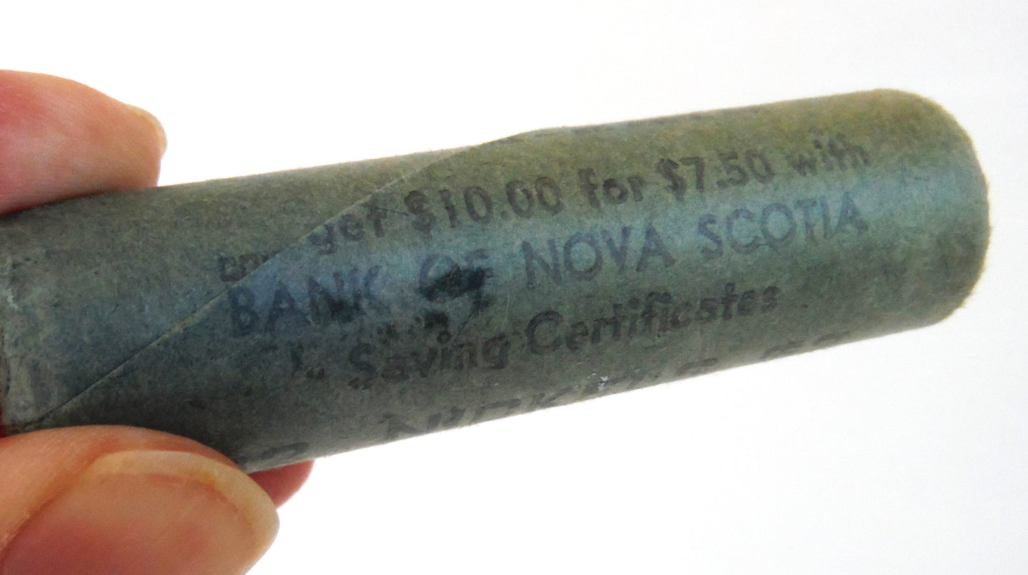 1967 Canadian Centennial .05-Cent Nickels: The Rabbit (Snowshoe Hare) Nickel, Original Brand New Uncirculated Full Roll