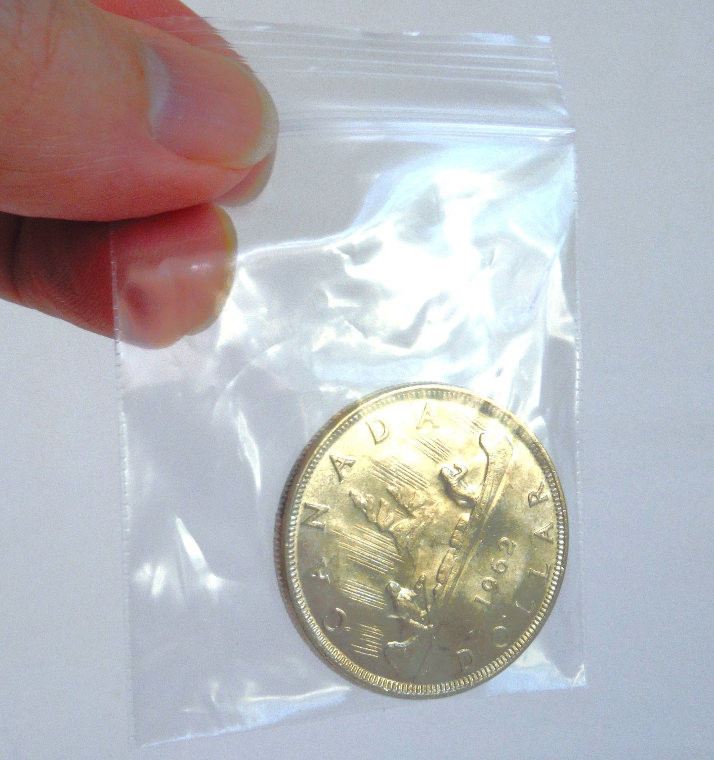 1962 CANADIAN SILVER $1 DOLLAR COIN: 80% Pure Silver