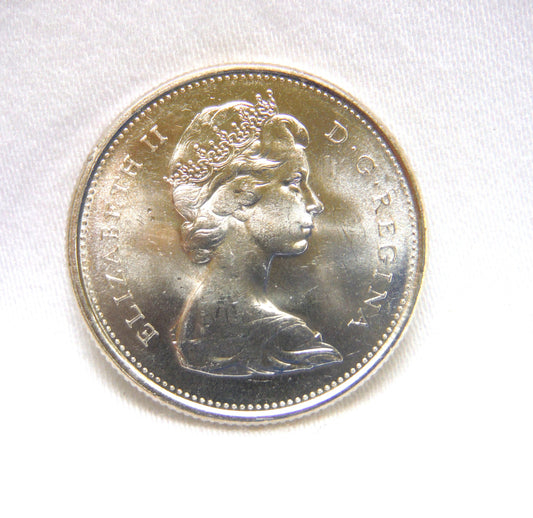 1967 Canadian Centennial 25-cent Brilliant Circulated Silver Quarter: THE BOBCAT by Alex Colville
