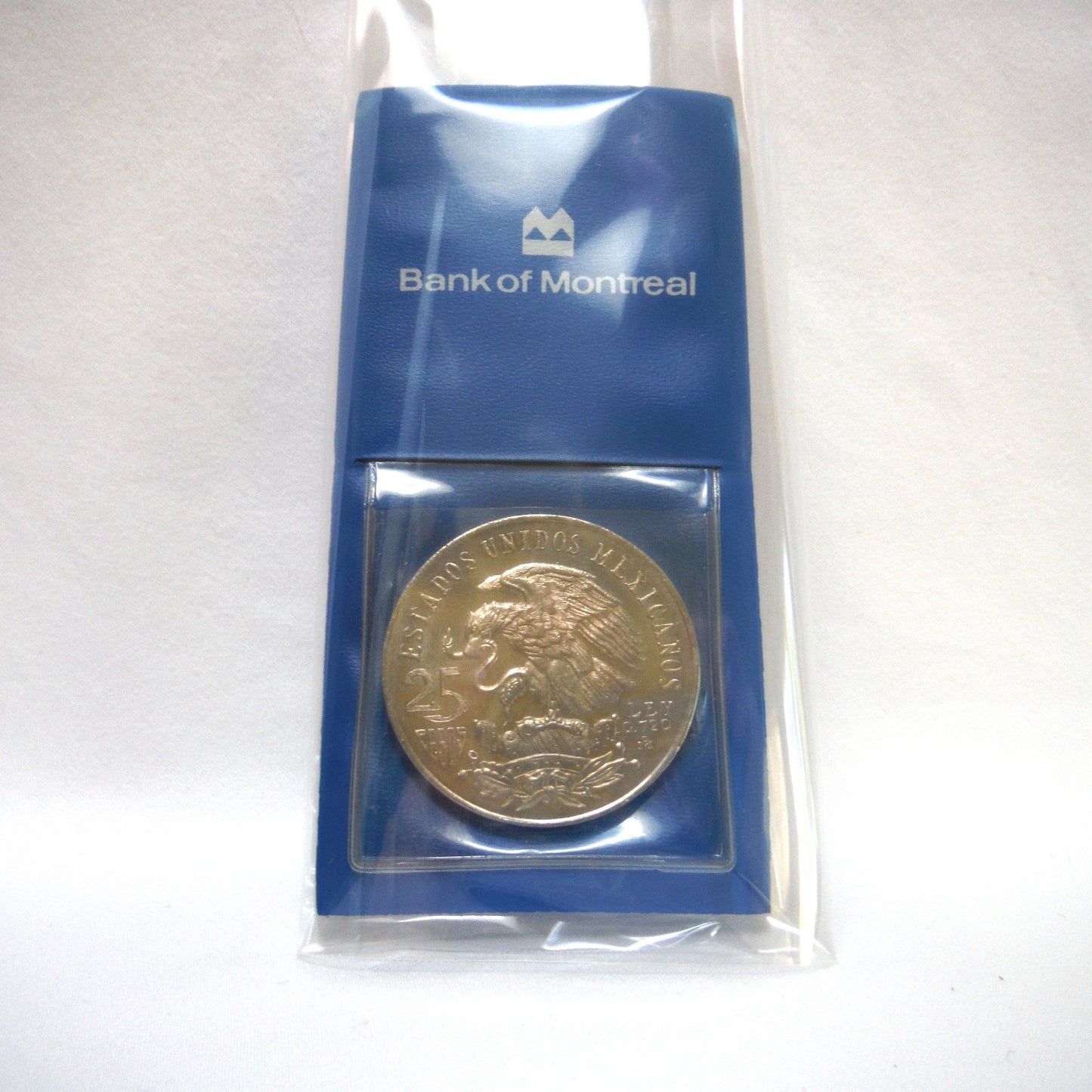 1968 MEXICAN 25 PESOS BRILLIANT CIRCULATED .720 SILVER PROOF COIN, Celebrating 19th Summer Olympics - Mexico 1968