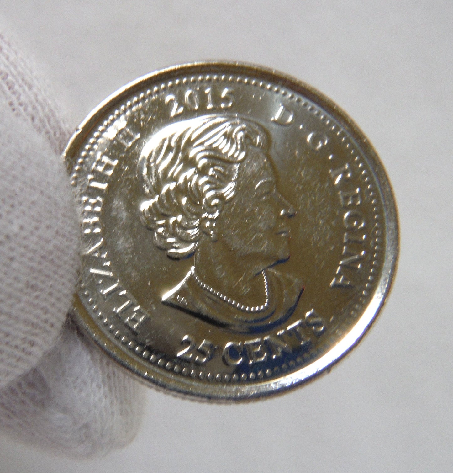 2015 Canadian 25-Cent Coin, Featuring 'THE RED-COLOURED POPPY' Condition is Brand New, Brilliant Uncirculated