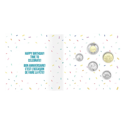 2024 Royal Canadian Mint 5-Coin Gift Set: HAPPY BIRTHDAY! BON ANNIVERSAIRE!