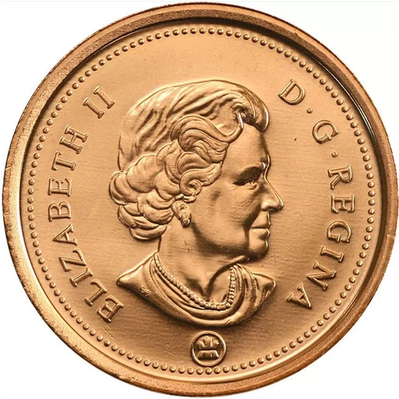 2010/2011 CANADIAN PENNY, TWO Brand New Uncirculated Full Rolls of 50 each (Magnetic & Non-Magnetic)