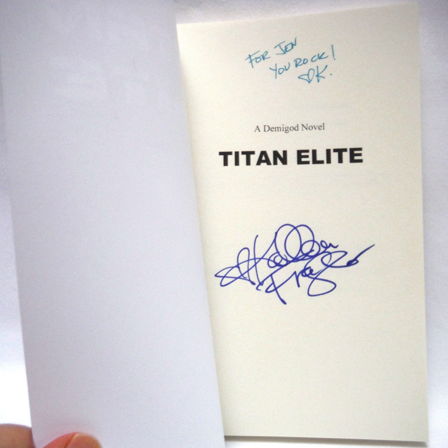TITAN ELITE, A Demigod Novel by Kolleen Fraser (1st Ed. SIGNED)