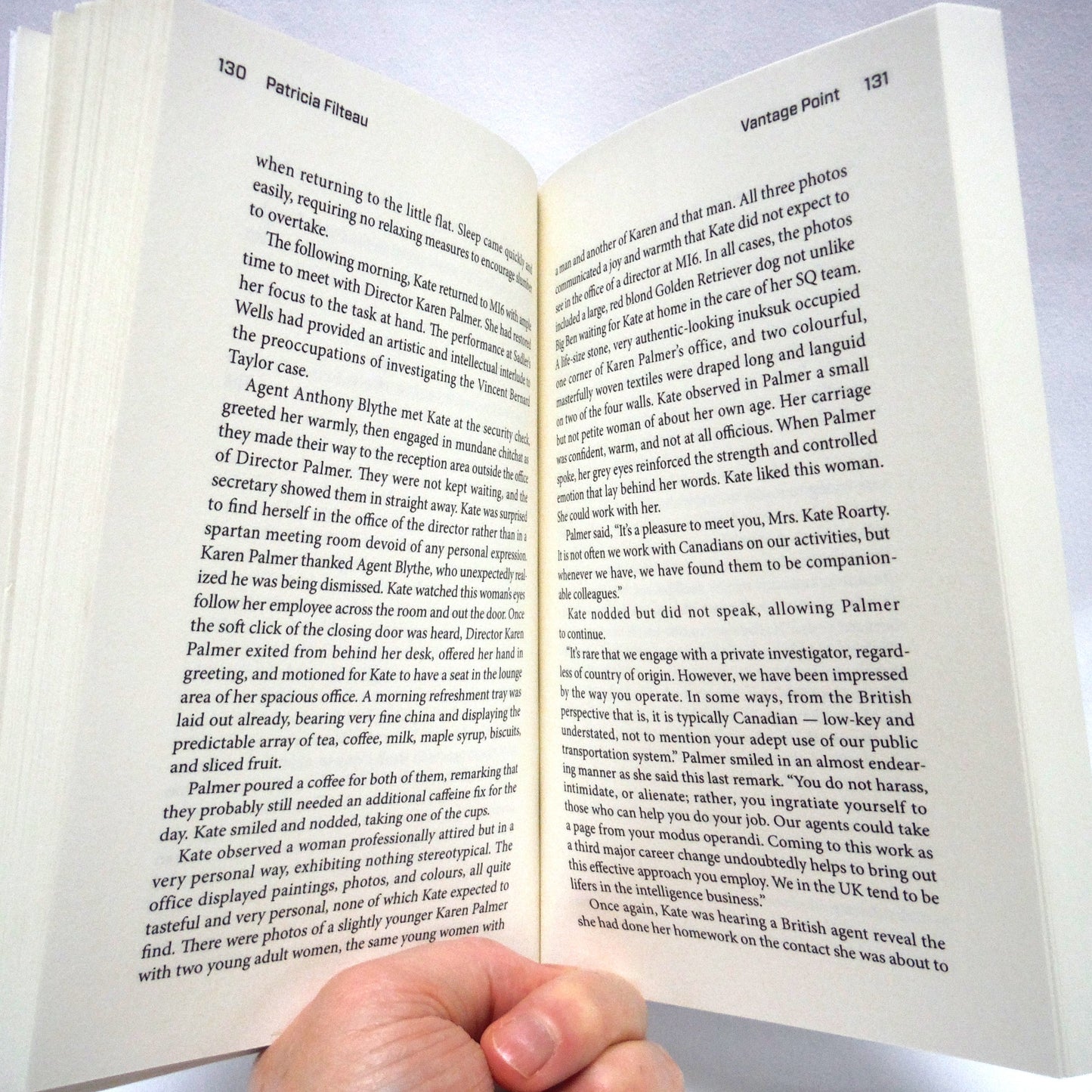 VANTAGE POINT, A Kate Roarty, P.I. Novel, by Patricia Filteau (1st Ed. SIGNED)
