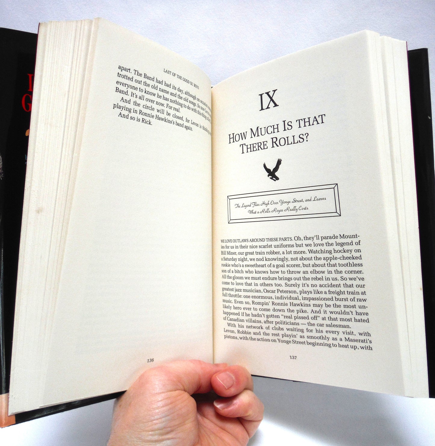 RONNIE HAWKINS, Last of the Good ol' Boys, by Ronnie Hawkins and Peter Goddard (1st Ed. SIGNED)