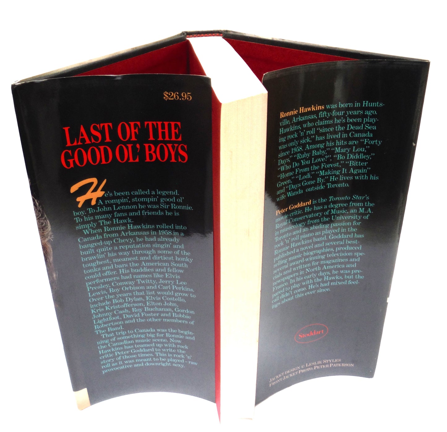 RONNIE HAWKINS, Last of the Good ol' Boys, by Ronnie Hawkins and Peter Goddard (1st Ed. SIGNED)