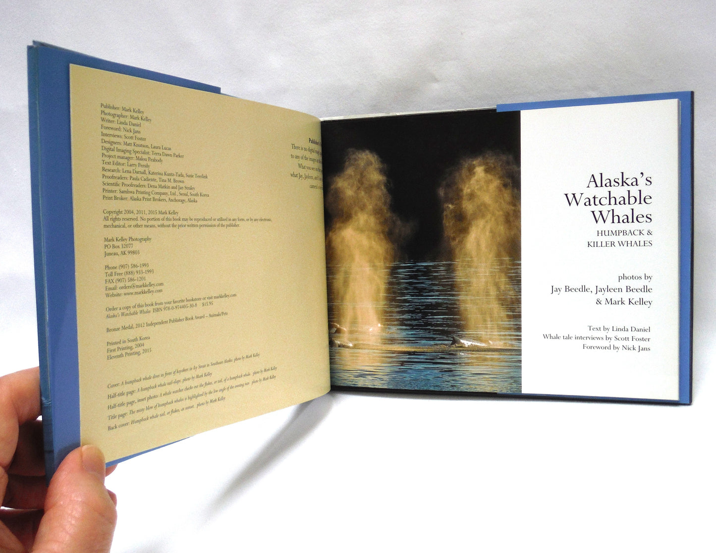 ALASKA'S WATCHABLE WHALES, Humpback and Killer Whales, by Jay Beedle, Jayleen Beedle and Mark Kelley (1st Ed. SIGNED)