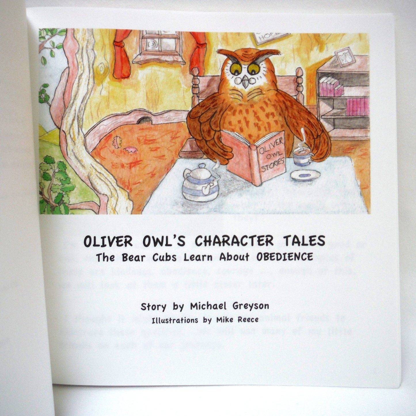 OLIVER OWL'S CHARACTER TALES, The Bear Cubs Learn About Obedience, Young Reader Story by Michael Greyson (1st Ed. SIGNED)