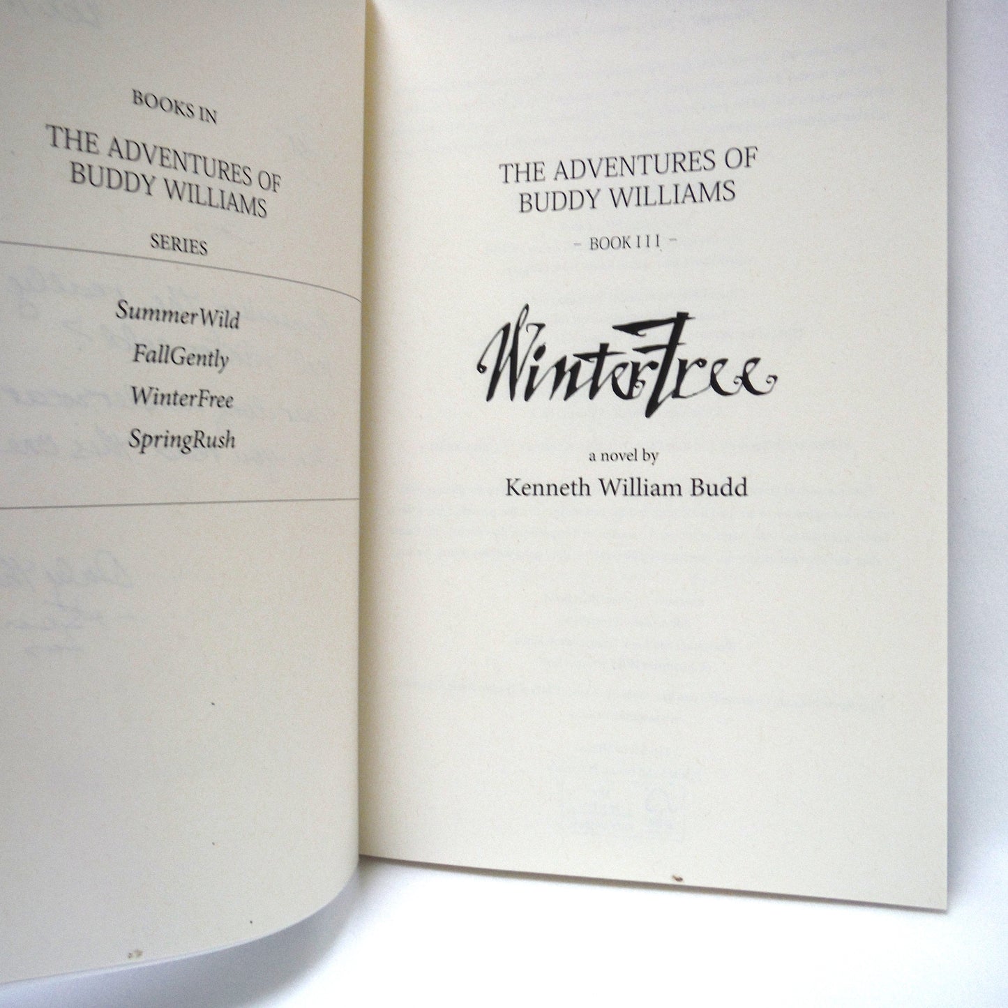 THE ADVENTURES OF BUDDY WILLIAMS, A Special Young Readers FOUR-BOOK PACKAGE Volumes I to IV, by Kenneth William Budd (1st Ed. SIGNED)