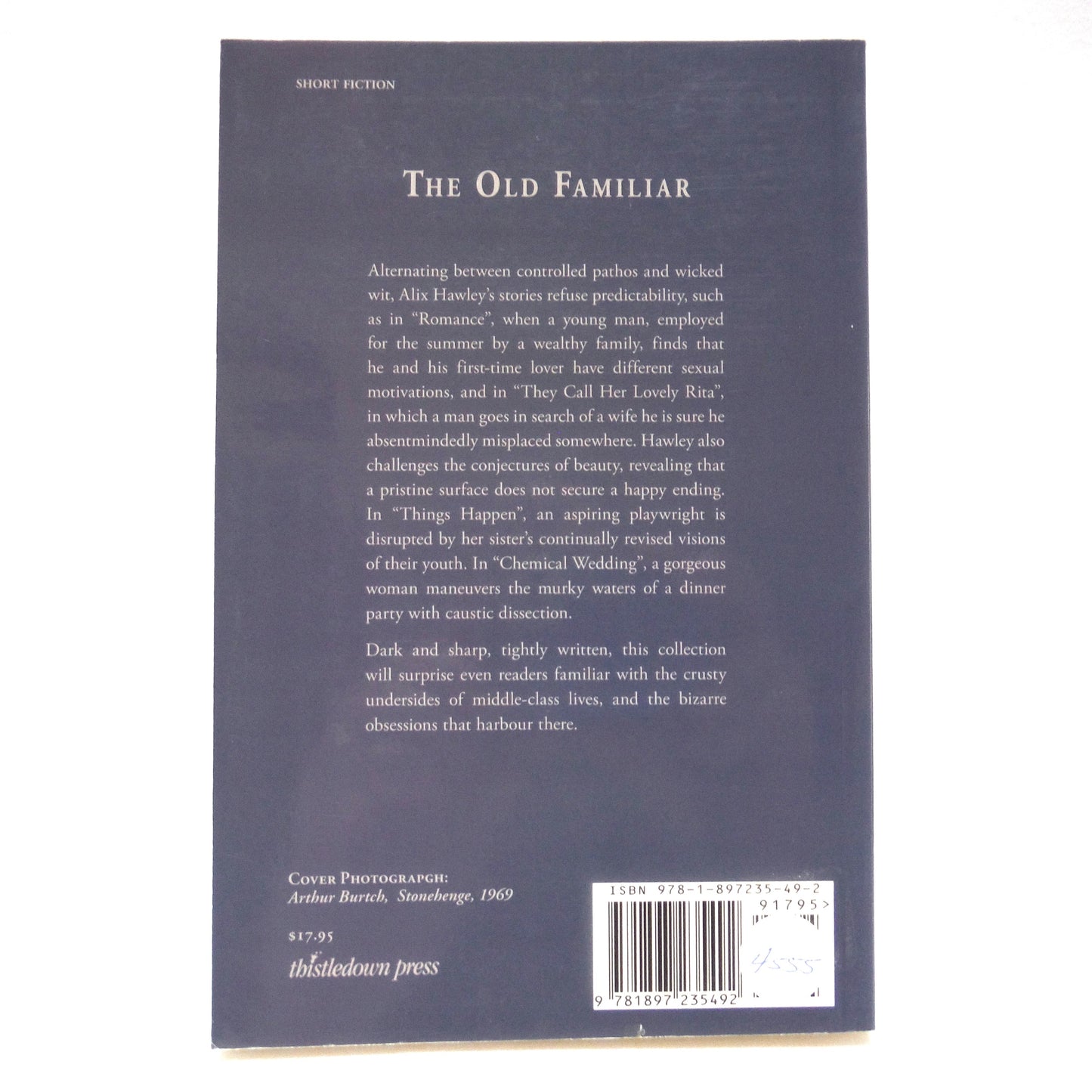 THE OLD FAMILIAR, Short Stories by Alix Hawley (1st Ed. SIGNED)
