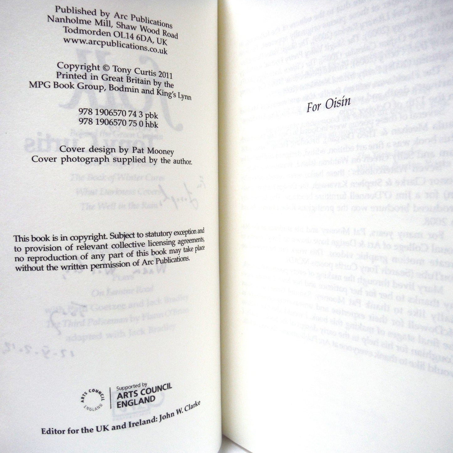 FOLK, Poems by Tony Curtis (1st Ed. SIGNED)