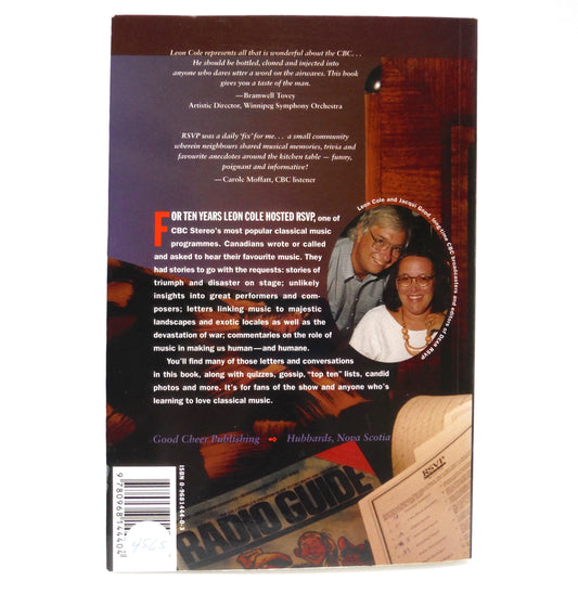 DEAR RSVP, Listeners Share Music, Life and Laughter with Leon Cole, Edited by Leon Cole and Jacqui Good (1st Ed. SIGNED)
