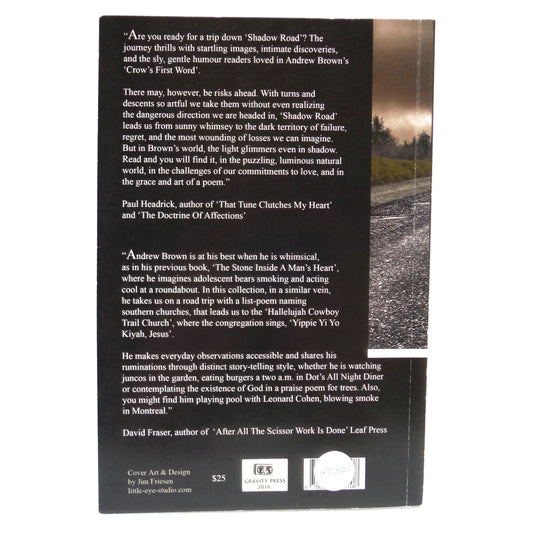 SHADOW ROAD, Poems by Andrew Brown (1st Ed. SIGNED)