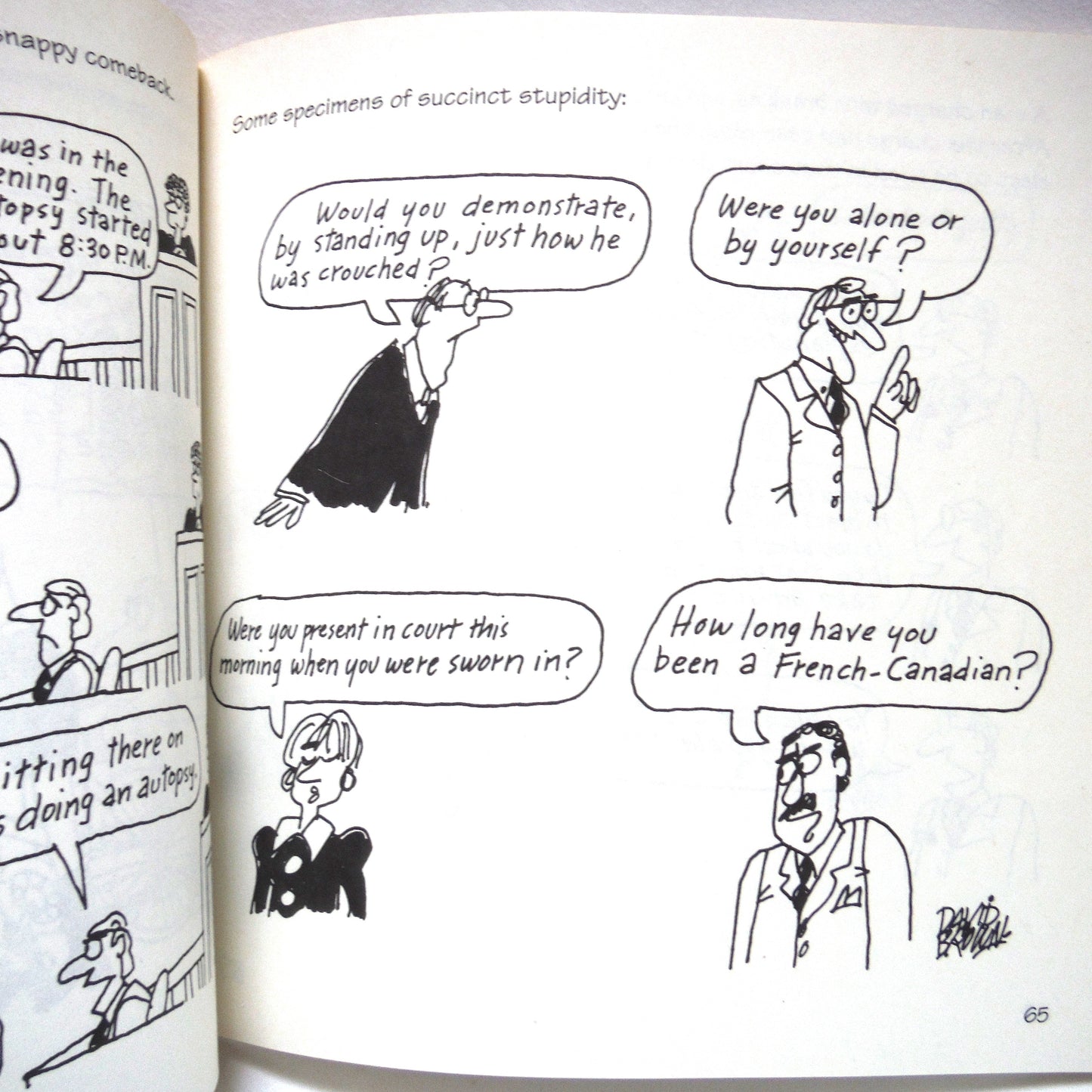 COURT JESTERS, CARTOONS by Peter V. MacDonald, Q.C. and David Brown (1st Ed. SIGNED)