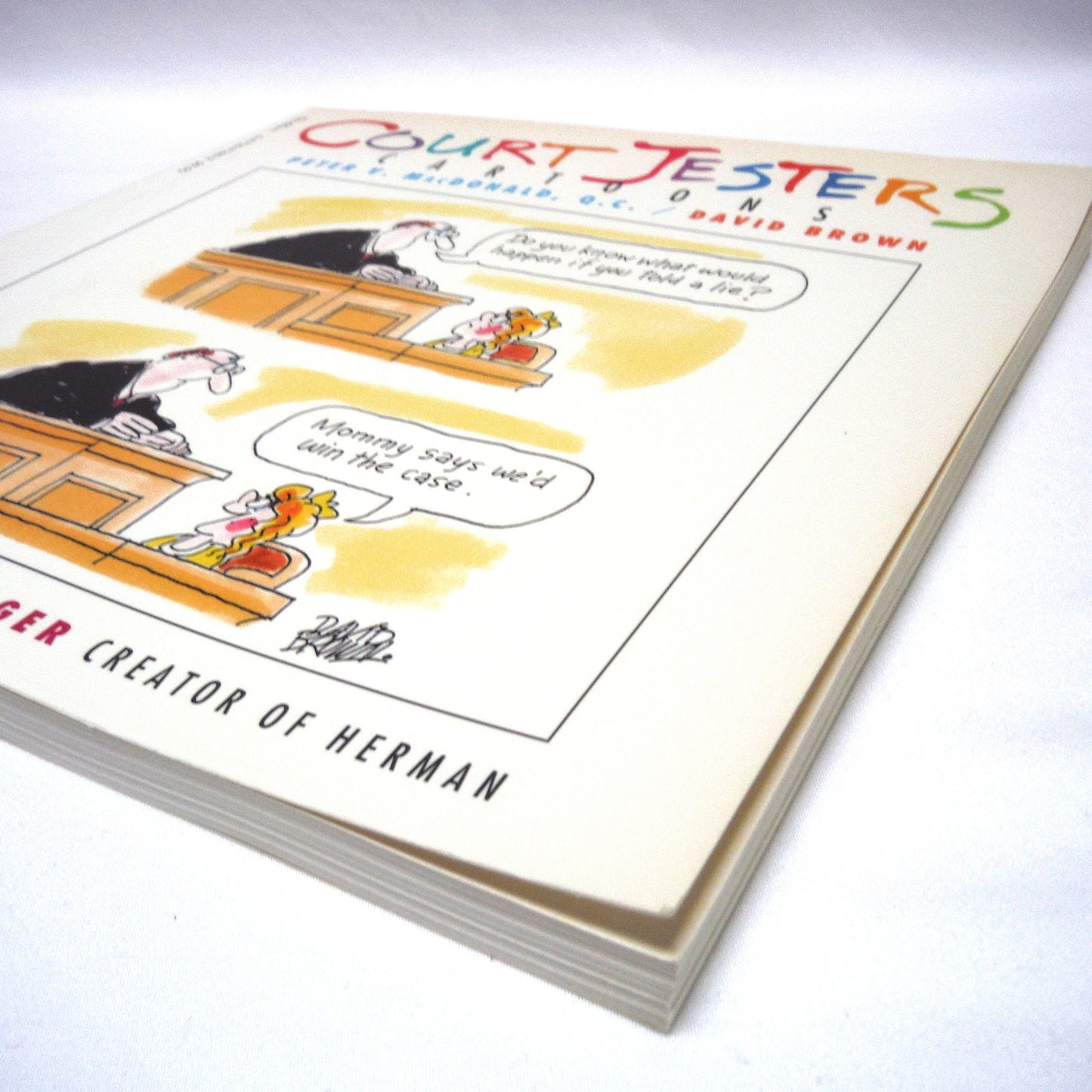 COURT JESTERS, CARTOONS by Peter V. MacDonald, Q.C. and David Brown (1st Ed. SIGNED)