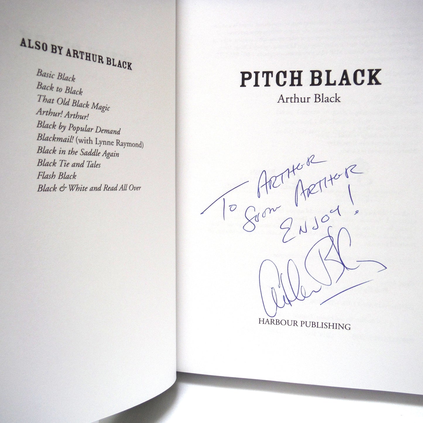 PITCH BLACK, Humour Stories by Arthur Black (1st Ed. SIGNED)