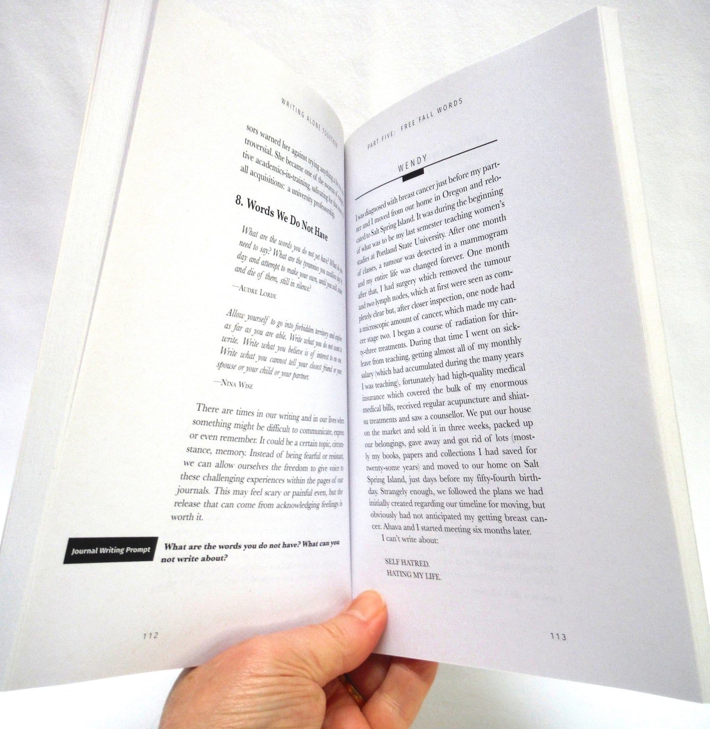 WRITING ALONE TOGETHER, Journalling in a Circle of Women, by Wendy Judith Cutler, MA, Lynda Monk, MSW, RSW, CPCC, and Ahava Shira, PhD. (2014 1st Ed.)