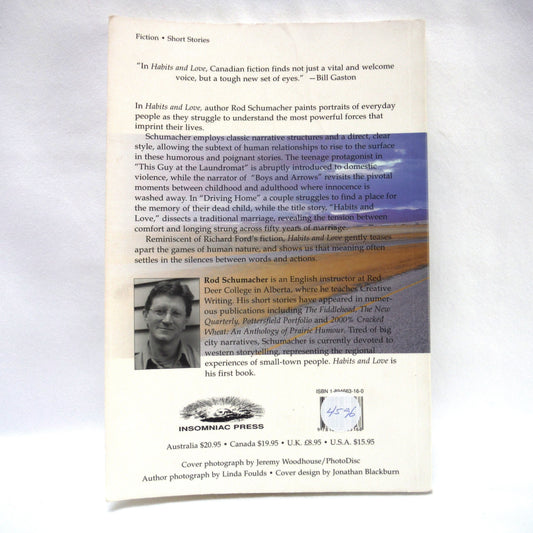 HABITS AND LOVE, Short Stories by Rod Schumacher (2002 1st Ed.)