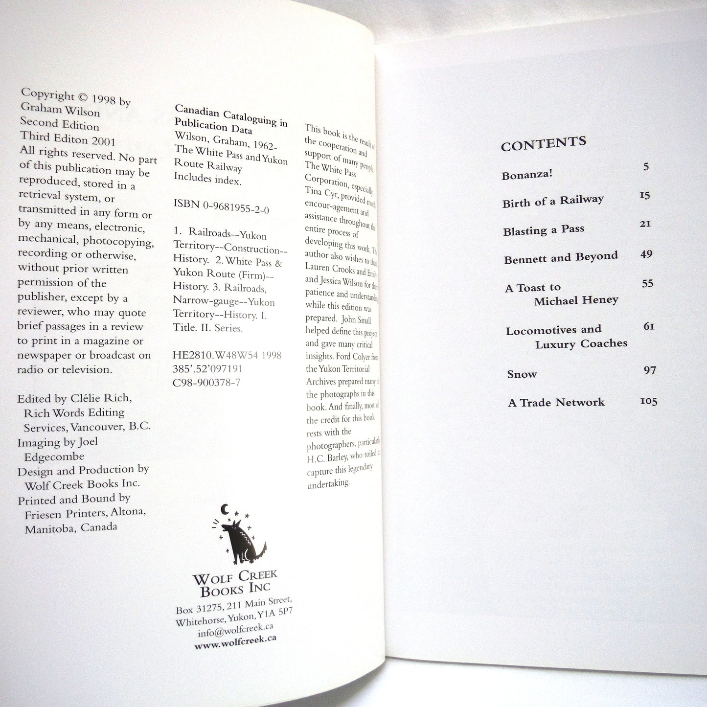 THE WHITE PASS and YUKON ROUTE RAILWAY, by Graham Wilson, 2001