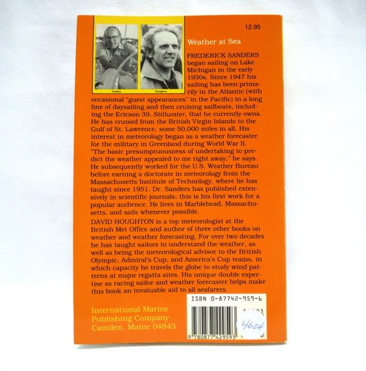WEATHER AT SEA, The Seamanship Series, by David Houghton and Fred Sanders (1988 1st Ed.)
