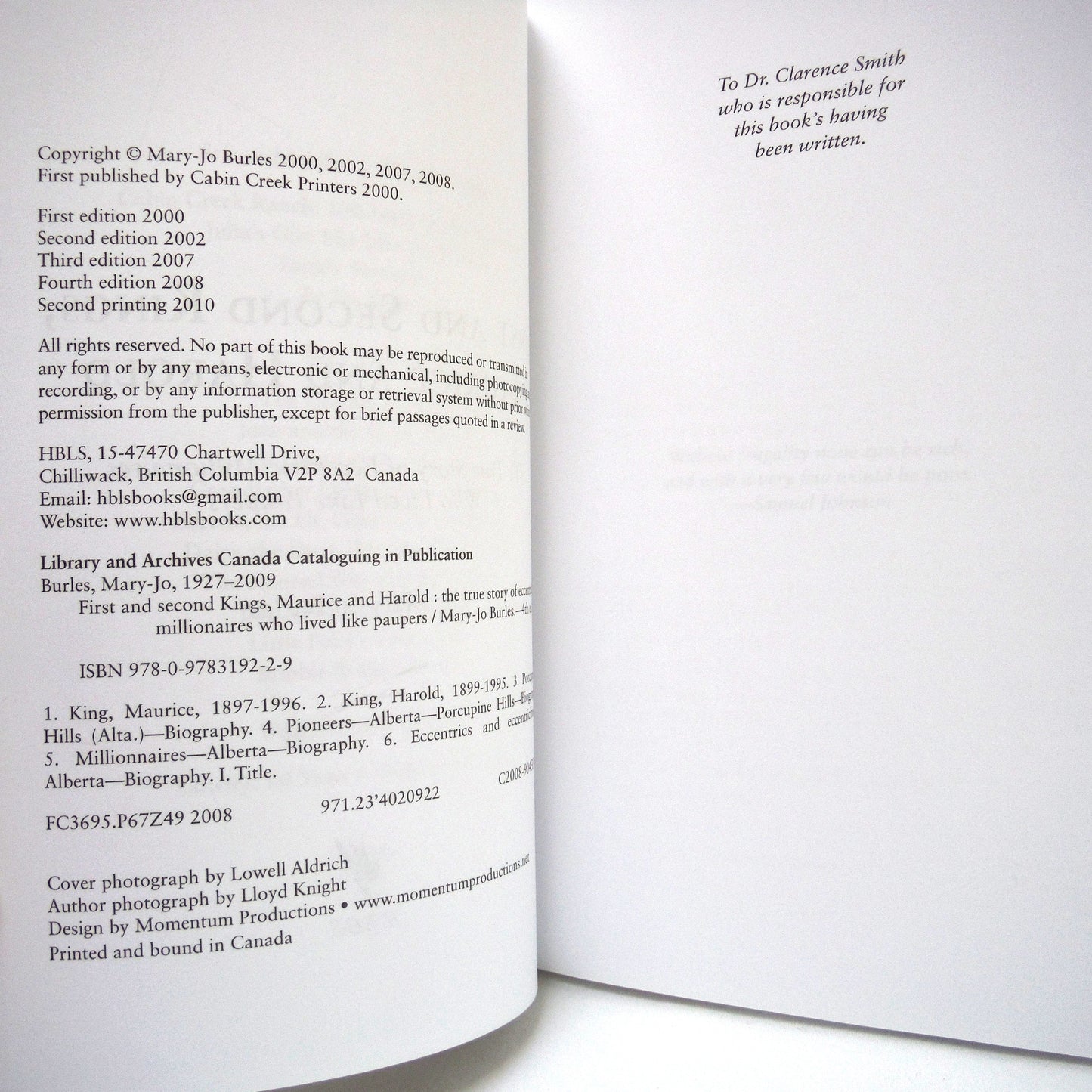 FIRST AND SECOND KINGS, The True Story of Eccentric Millionaires Who Lived Like Paupers, by Mary-Jo Burles, 2010