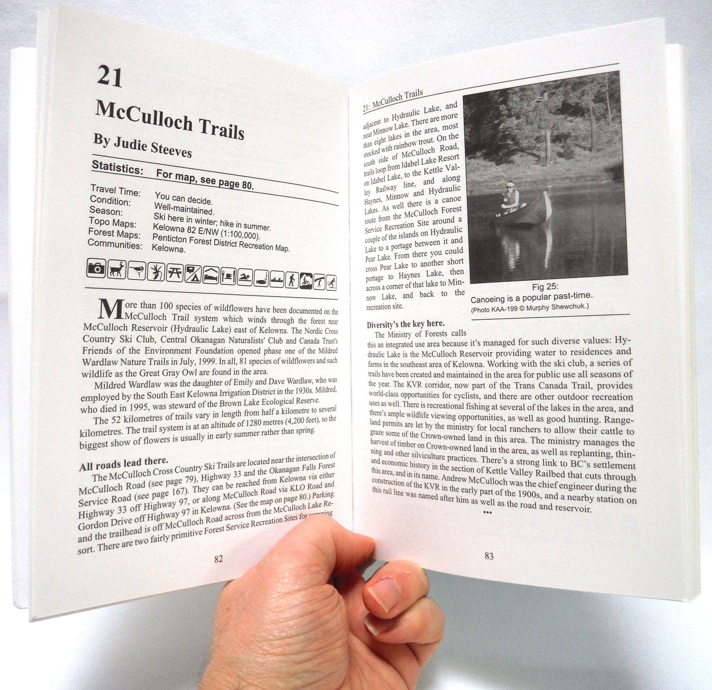 OKANAGAN TRIPS & TRAILS, A Guide to Backroads and Hiking Trails in BC's Okanagan-Similkameen Region, by Judie Steeves & Murphy Shewchuk (2000 1st Ed.)