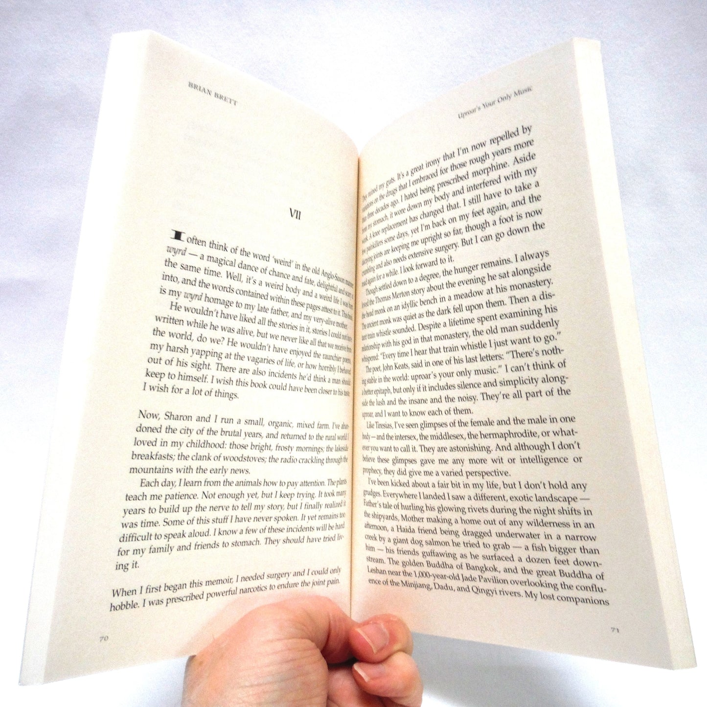 UPROAR'S YOUR ONLY MUSIC, New Poems and Memoir by Brian Brett (2004 1st Ed.)
