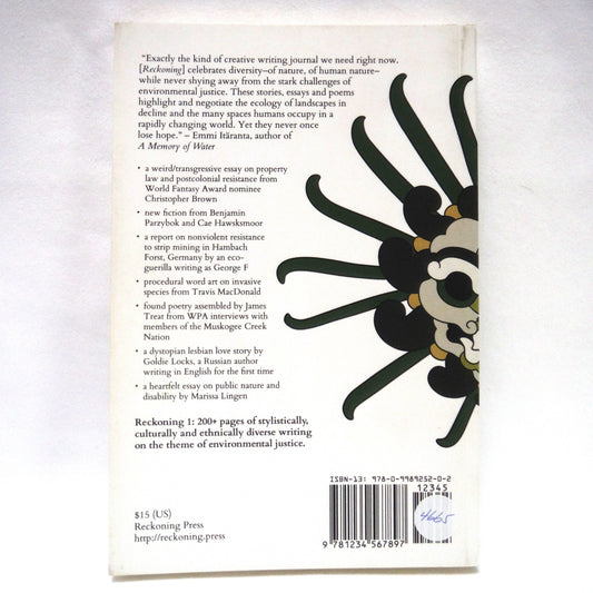 RECKONING 1, An Annual Journal of Creative Writing on Environmental Justice, Edited by Michael J. DeLuca (2016 1st Ed.)