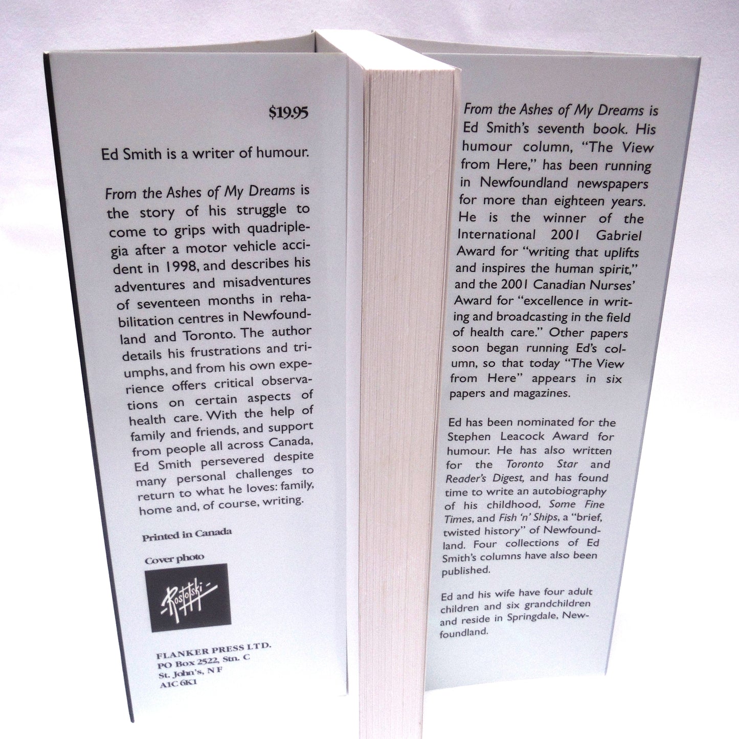 FROM THE ASHES OF MY DREAMS, by Ed Smith (2001 1st Ed.)