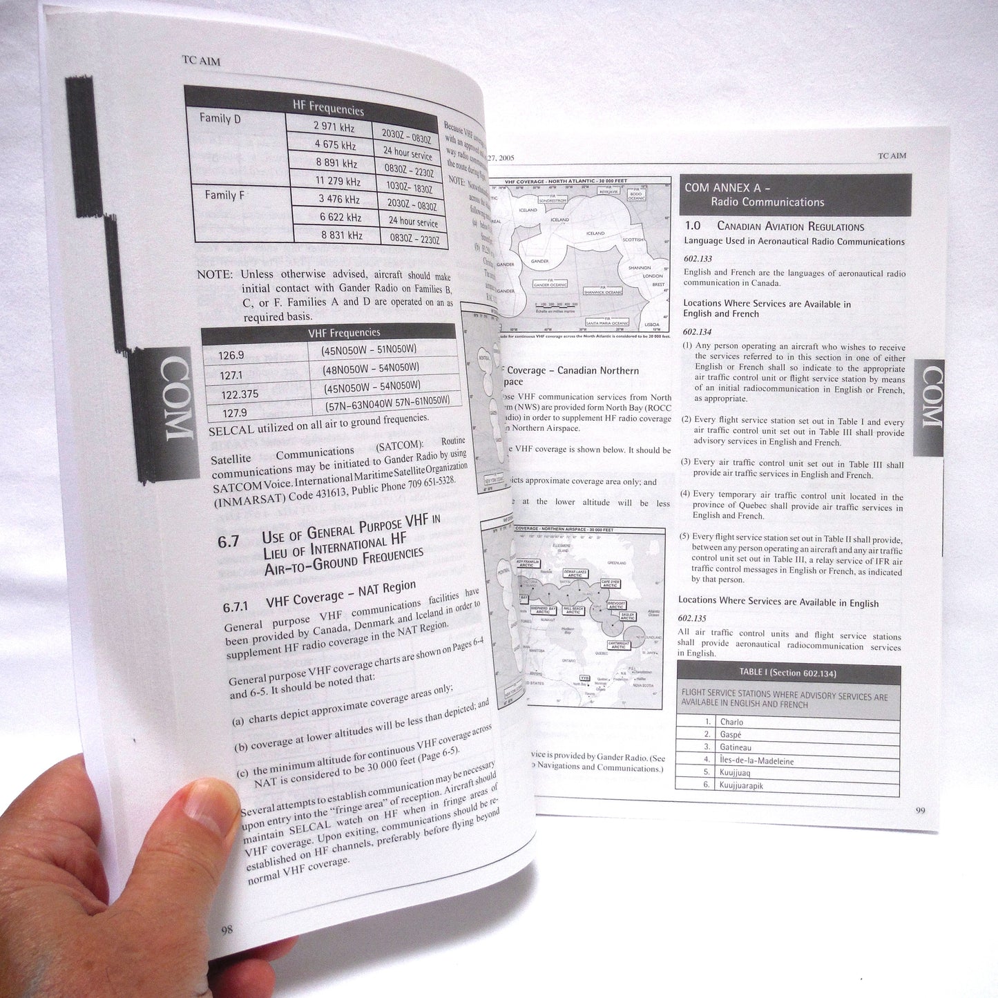 2005 TRANSPORT CANADA AERONAUTICAL INFORMATION MANUAL #TP14371E (TC AIM 2005-1)