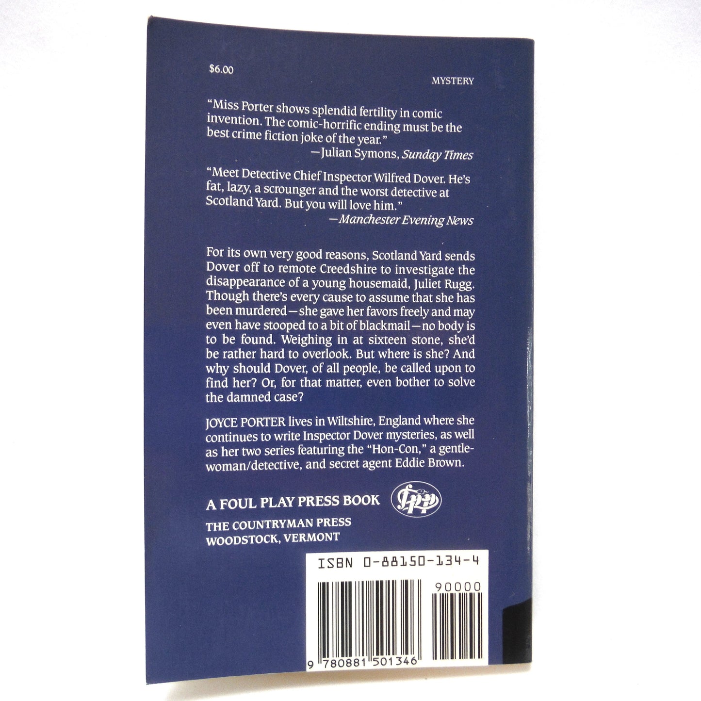 DOVER MYSTERY BOOKS, By Joyce Porter, Published by Foul Play Press: A PAUL'S SPECIAL 6-PACK OF LIKE-NEW BOOKS!
