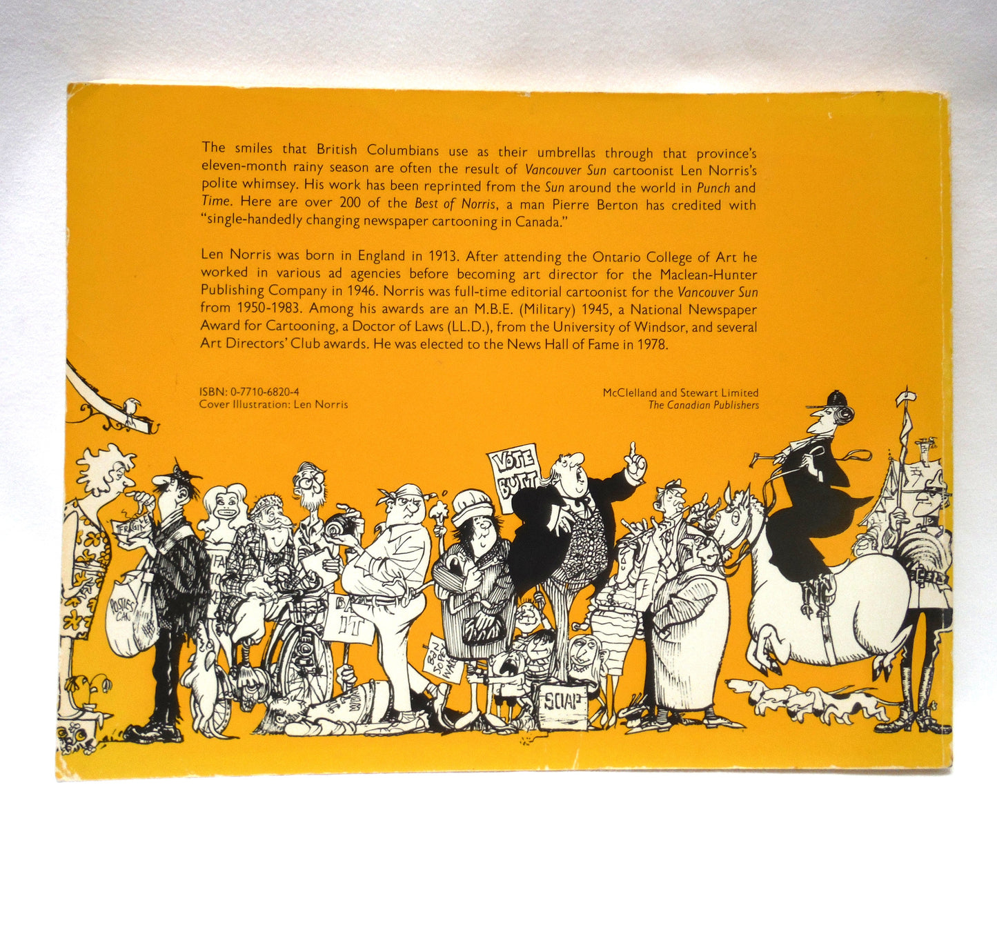 THE BEST OF NORRIS: A Special McClelland and Stewart Publishers Collection of 200 Cartoons by Len Norris of The Vancouver Sun (1984 1st Ed.)