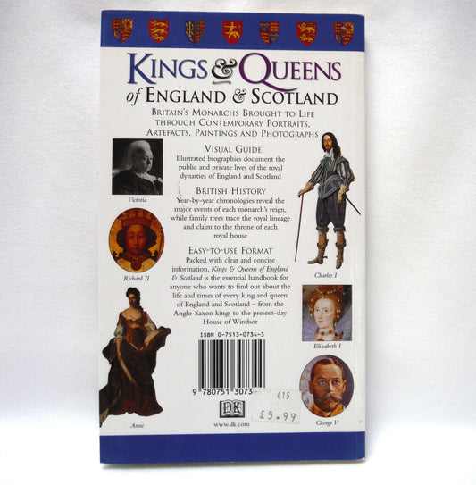 KINGS & QUEEN'S OF ENGLAND and SCOTLAND, A Dorling Kindersley Pocket Guide (1999 1st Ed.)
