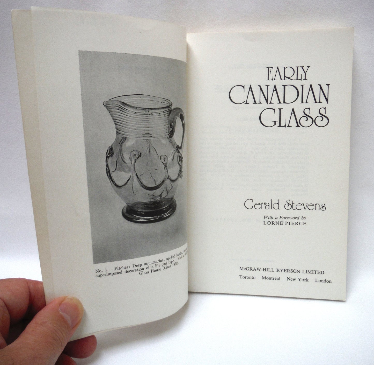 EARLY CANADIAN GLASS POCKET GUIDE, by Gerald Stevens (1967 1st PB Ed.)